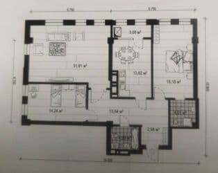 новый дом: 3 комнаты, 105 м², Элитка, 8 этаж, ПСО (под самоотделку) — 10