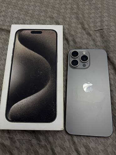 iphone 12 mini: IPhone 15 Pro, Natural Titanium, Защитное стекло, 52 % — 2