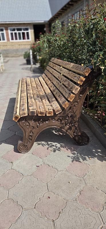 шкав бишкек: Скамейка Дерево, Со спинкой, Без крыши — 2