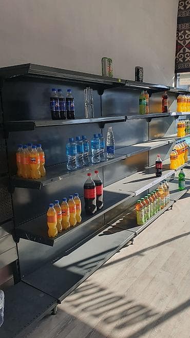 Бизнес үчүн жабдуулар: Металлический торговый стеллаж для магазина - Конструкция: пристенный — 3