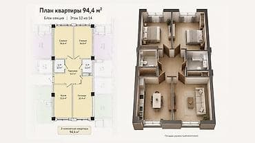 3 бөлмө, 94 м², Технопарк Элитка, 12 кабат, ПСО (өз алдынча бүтүрүү) lalafo.kg да 3 бөлмө, 94 м², Технопарк Элитка, 12 кабат, ПСО (өз алдынча бүтүрүү)