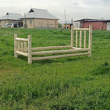 бу шкафтар: Деревянная кровать в стиле рустик/эко из стволов сосны - Материал — 4