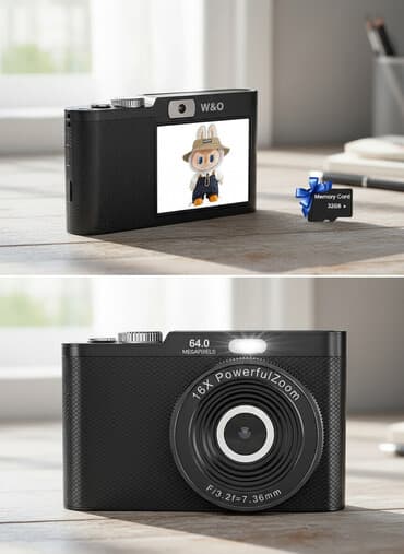 фотопленка 35 мм: Цифровая фотокамера W&O Покупали в корее - Разрешение: 64.0 МП — 1