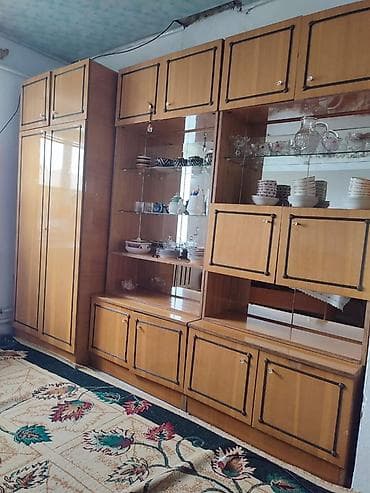 Мебель: Стенка-шкаф, Тип стенки-шкафа: Советская, Для зала, Особенности: Для хранения посуды — 2