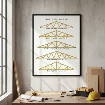 Деревянные и Металлические фермы кровли — несколько типовых решений