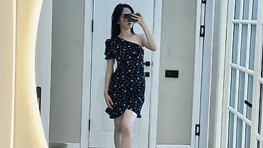 Повседневное платье, Лето, Короткая модель, S, M