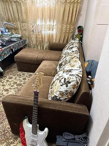 вилюр: Угловой диван, C подушками — 2