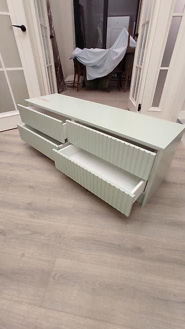 Тумбы и подставки: Комод для одежды, Новый, Без зеркала, МДФ, цвет - Зеленый — 3