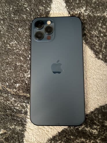 покупаю книги: IPhone 12 Pro, Б/у, 128 ГБ, Pacific Blue, Защитное стекло, Чехол, Кабель, 78 % — 1