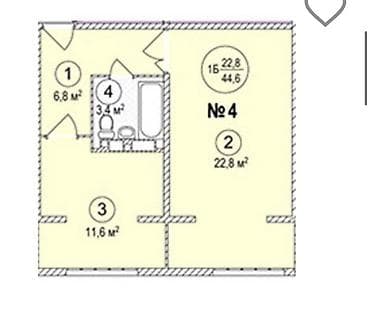 flat osh: 1 комната, 45 м², 108 серия, 2 этаж, Косметический ремонт — 8