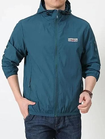 Пуховики и зимние куртки: Ветровка, Осень-весна, Китай, С капюшоном, XL — 3