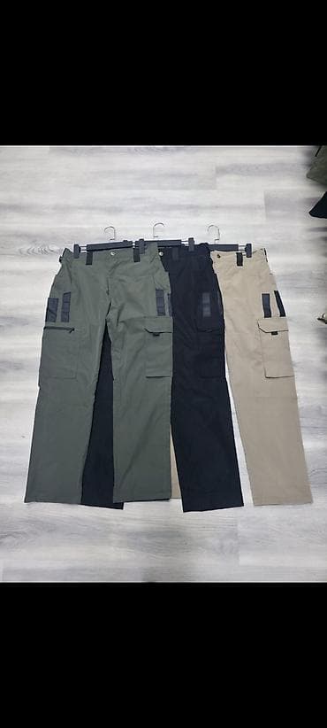 парадный ремень: Мужские брюки cargo (S–2XL) холодок тонкий ткань - Модель: прямого — 4