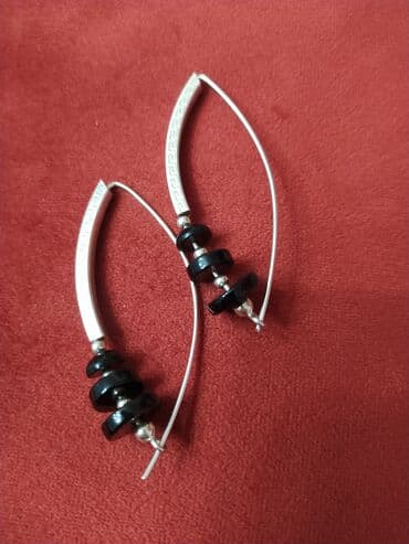 Атайын кийим: Күмүш сөйкөлөр, Үлгүсү 925, Агат, Аялдарга, Жаңы — 4