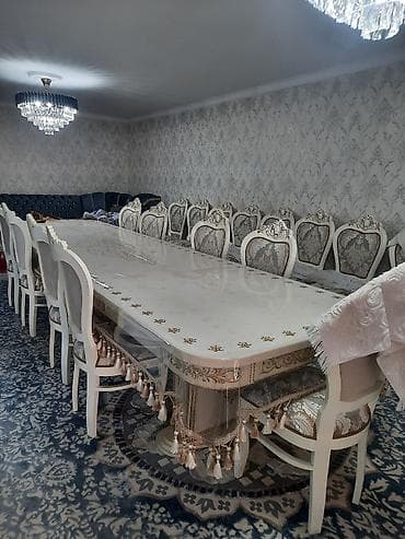Дом и сад: Большой обеденный гарнитур в классическом стиле. - Стол овальной — 1