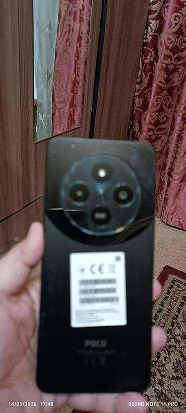 poco c55: Poco Б/у, 256 ГБ, цвет - Черный — 2