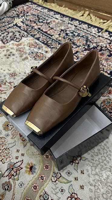 marc jacobs: Балетки Mary Jane, коричневые - Форма носка: квадратный с — 1