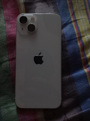 i̇phone 13: IPhone 13, Б/у, 256 ГБ, Белый, Зарядное устройство, Защитное стекло, Чехол, 79 % — 1