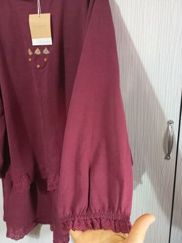 женские мокасины: Кофта с юбкой комплект для женщин, бордовый. Состав набора: - Туника — 6