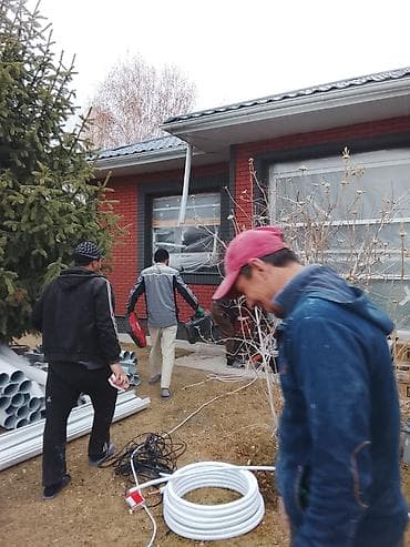 тонгон сууну чыгаруу: Монтаж водосточной системы и наружных коммуникаций для частного дома — 1