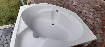 ванный форма: Угловая акриловая ванна с экраном - Форма: треугольная/угловая, с — 1