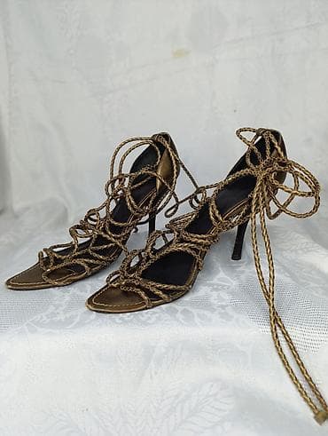 босоножки гладиаторы: Модные, женские босоножки на шпильке с плетёными шнурками. Очень — 2