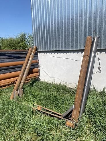 строительный козел: Металлические стойки-рамы для подъёма/опрокидывания бревен/труб — 3