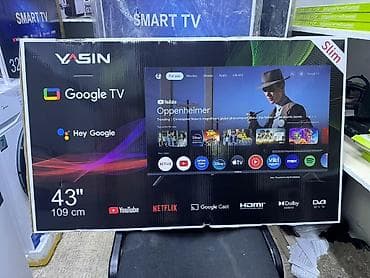 Проекторлор үчүн экрандар: Смарт‑телевизор YASIN 43" - Диагональ: 43" - Платформа Smart TV — 8