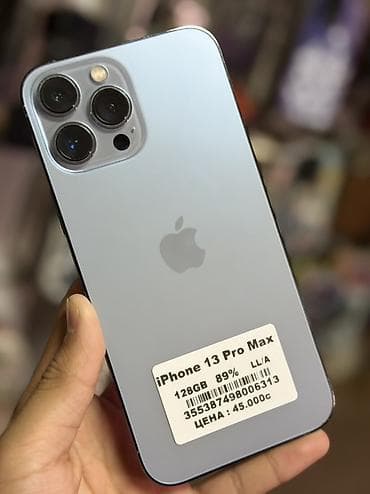 чехлы на айфон 17 про макс: IPhone 13 Pro Max, Б/у, 128 ГБ, Sierra Blue, Зарядное устройство, Защитное стекло, Чехол, В рассрочку, 89 % — 1