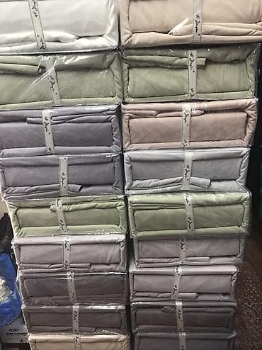 Комплект постельного белья 100% хлопок однотонный цвет, Queen size (на at lalafo.kg Комплект постельного белья 100% хлопок однотонный цвет, Queen size (на