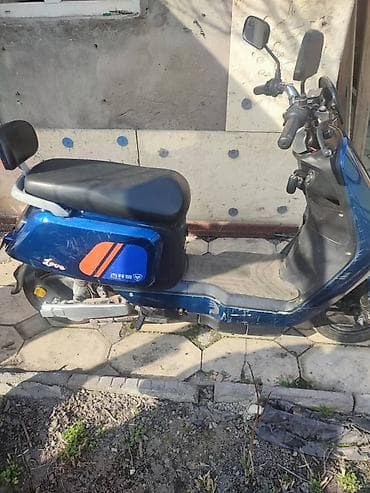 мото желмайан: Электрический скутер (синий)-Батарея литевая 500 -55км в час почти не — 6