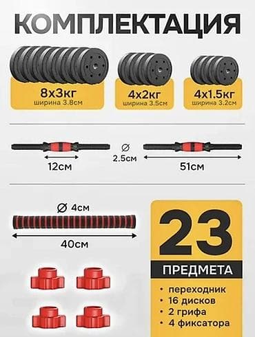 самока: Разборные гантели с металлическим сердечником и безопасной системой — 6