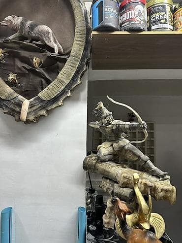 Сувенирные изделия из рога/кости: настенная панорама «Волк» и