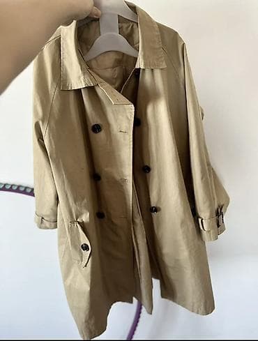 брюки трубы: Бежевый тренч/плащ свободного кроя Уверсальная база в гардеробе. на — 2