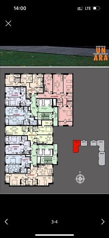 gala group: 1 комната, 58 м², Элитка, 4 этаж, Готовая ПСО (под самоотделку) — 3