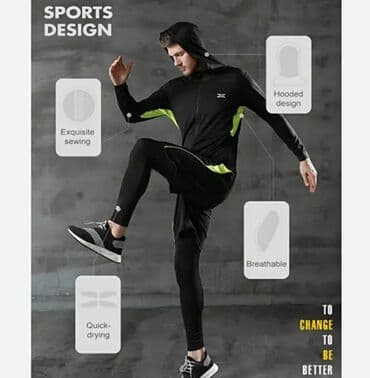 брендовые мужские спортивные костюмы из турции: 4в1 5в1 3в1 Женский мужской комплект спортивный костюм для спорта йоги — 1