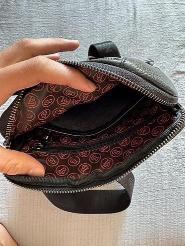 дорожные рюкзаки: Мужская сумка через плечо Butun - Материал: натуральная кожа с — 3