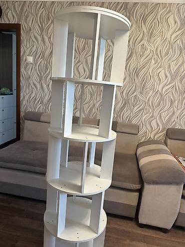 Высокий круглый стеллаж‑карусель для хранения/выкладки товаров