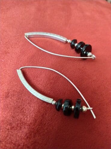 Атайын кийим: Күмүш сөйкөлөр, Үлгүсү 925, Агат, Аялдарга, Жаңы — 3