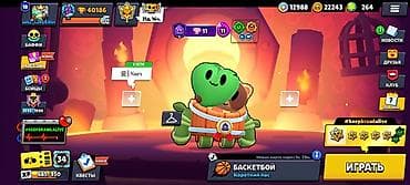 Видеоигры и приставки: Аккаунт Brawl Stars - Трофеи: 40 186 (рекорд 40 191), путь к славе — 3