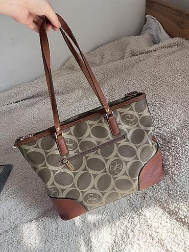 Барсетки: Сумка-тоут с длинными ручками - Материал: плотный тканый жаккард с — 2