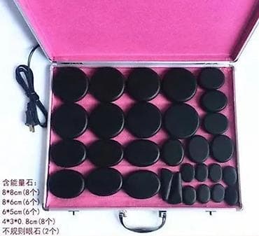 Набор для стоун‑терапии 30 шт с подогревом в чемодане. Состав: - at lalafo.kg Набор для стоун‑терапии 30 шт с подогревом в чемодане. Состав: -