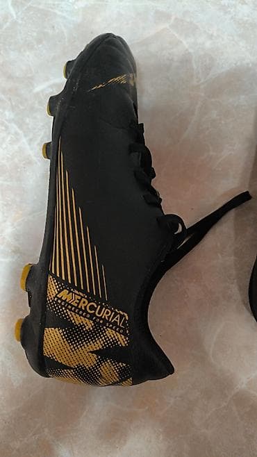ботц: Футбольные бутсы Nike Mercurial размер 36 (черно‑желтые) - Линейка — 4
