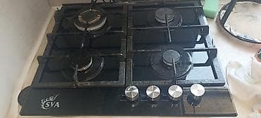 fre fire: Газовая печь, Новый, Встраиваемая, цвет - Черный — 7