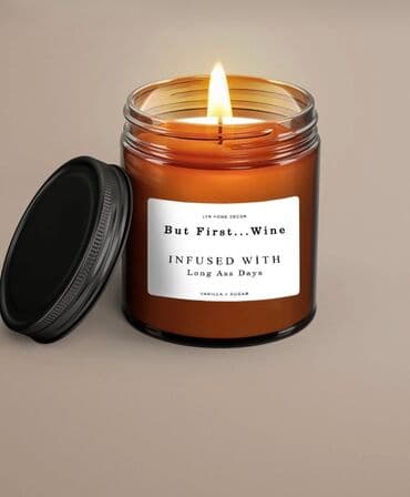 Сейфтер: Ароматизированная свеча с ароматом ваниль в банке из янтарного стекла — 1