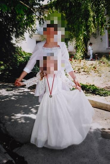 Детское платье, цвет - Белый, Б/у at lalafo.kg Детское платье, цвет - Белый, Б/у