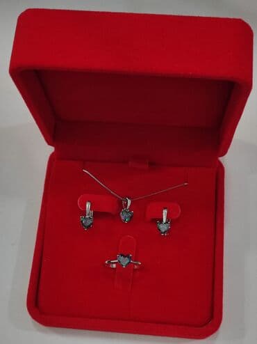 набор пандора: Серебряный Набор+ Цепочка Сердочка Дизайн под Пандора Размеры — 3