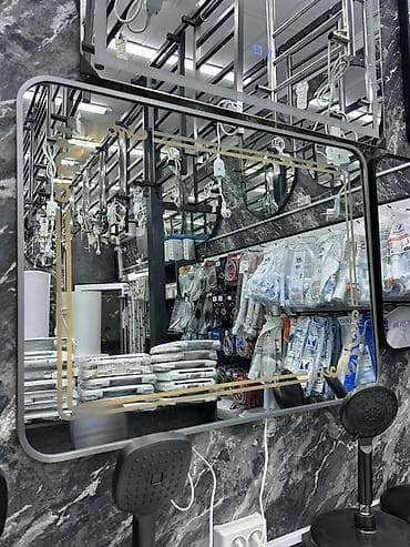 зеркола: Настенное зеркало прямоугольное с закруглёнными углами. - Размер — 1