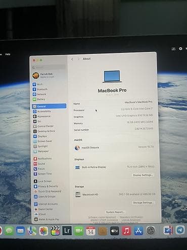 intel core i5 ноутбук: MacBook Pro 15" (2018) — Space Gray Характеристики: - Экран: Retina — 1