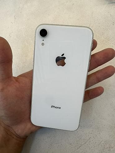 IPhone Xr, Б/у, 64 ГБ, Белый, Чехол, 78 %