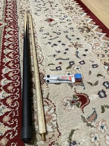 билярдный кий: Бильярдный кий разборный + аксессуары - Двухсоставной кий с резьбовым — 1